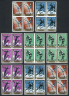 Yv.195/7+A.41 (Michel 235/8D), 1964 Innsbruck Olympic Games, Compl. Set Of 4 Values In Perforated And IMPERFORATE... - Guinée (1958-...)