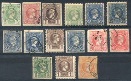 Sc.92 And Following, Lot Of 15 Used Or Mint Stamps, ALL WITH WATERMARK, Very Fine Quality, Scarce! - Otros & Sin Clasificación