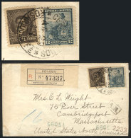 INTERESTING MIXED POSTAGE: 24c. Belgrano (of The Issue "Rivadavia, Belgrano And San Martin") + 12c. Seated Liberty... - Otros & Sin Clasificación