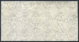 Extremely Rare Large Fragment (97 X 50 Mm) Of Original Gummed Paper With "AR In Oval" Watermark Used In The 1927... - Otros & Sin Clasificación