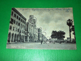 Cartolina Cagliari - Via Roma 1956 - Cagliari