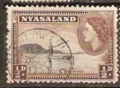 Nyasaland 1953 SG 173 1/2d Perf 12 Fine Used - Nyassaland (1907-1953)