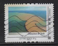 Timbre Personnalise Oblitere - Lettre Verte 20g - Embouchure De L Aude - Used Stamps