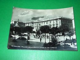 Cartolina Cagliari - Palazzo Delle Poste E Piazza M. Del Carmine 1950 Ca - Cagliari