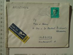 D151258 TURKEY TÜRKIYE - Cover - Ucak Ile Par Avion -1964 - ANKARA  -  To Austria  Salzburg-Maxglan - Lettres & Documents