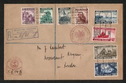 POLAND  Scott # 3K1-8  On REGISTERED CENSOR COVER To LONDON W/WAX SEAL  (15/12/1941) - Londoner Regierung (Exil)