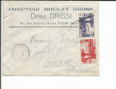 France Maroc, Lettre Publicité Comptoir Moulay Idriss Fes - Annemasse (18.1048) - Brieven En Documenten