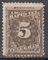 United States    Scott No.  IT 3    Used-punched     Year 1881 - Telegraph Stamps