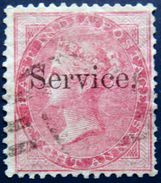 BRITISH INDIA 1866 8as Queen Victoria SERVICE Used SG15 CV£70 UNWATERMARKED - 1858-79 Compagnie Des Indes & Gouvernement De La Reine