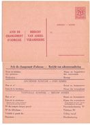 België Belgique Belgium Avis De Changement D'adresse 8a FN 20c Rouge-lilas Handteekening 1952 MNH XX - Avis Changement Adresse