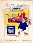 93- CORBEIL- PROTEGE CAHIER PATES ALIMENTAIRES CORDON ROUGE- GRANDS MOULINS - TABLE DEPARTEMENTS - Lebensmittel