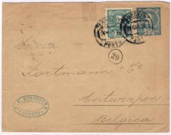 Portugal, 1899, Porto-Bélgica - Storia Postale