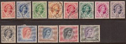 Rhodesia & Nyasaland 1954-56 Cancelled, Sc# , SG 1,2,3,3a,4,6-13 - Rhodesia & Nyasaland (1954-1963)