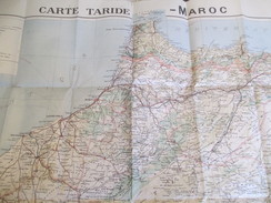 Carte Routière,   Ferroviaire  Et Hydrographique/ MAROC/Cartes TARIDE / Paris /Vers 1925     PGC143 - Roadmaps