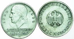 1929 A - 5 Reichsmark, Gotthephraim Lessing - Otros & Sin Clasificación