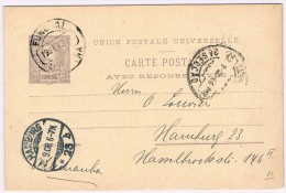 Funchal, 1908, Bilhete Postal Funchal-Hamburg - Funchal