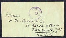 1915  Letter To USA  Bombay Censor Mark - 1911-35 King George V