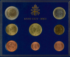 Euro-KMS, 1 Cent Bis 2 Euro, 2002, Papst Johannes Paul II., Im Folder, St.  StEuro-KMS, 1 Cent Till 2 Euro,... - Vatican