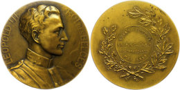 Belgien, Leopold III., Bronzemedaille (Dm. Ca. 65mm, Ca. 98,97g), 1934, Von J. Witterwulche. Av: Brustbild Nach... - Autres & Non Classés