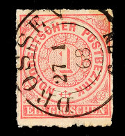 "DROSSEN" - K2, Klar Und Zentrisch Auf NDP 1 Gr. Rot Durchstochen, Katalog: NDP 4 ODROSSEN - Two Ring Cancel,... - Autres & Non Classés