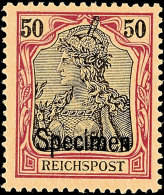 50 Pfg Germania Mit Aufdruck "Specimen", Tadellos Postfrisch, Signiert, Mi. 140.-, Katalog: 61SP **50 Pfg... - Autres & Non Classés