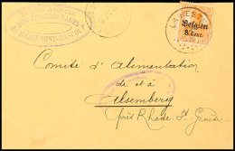 "LA HESTRE 22 X 1916", Klar Auf Postkarte 8 C. (1 Ecke über Kante Geklebt) Nach Alsemberg, Katalog: 13... - 1° Guerre Mondiale