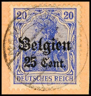 "NAMECHE 22.2.17", Zentr. Auf Postanweisungsausschnitt 25 C., Katalog: 18 BSNAMECHE 22. 2. 17, Centered On... - 1° Guerre Mondiale