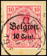 "OREYE 10 VII 1918", Klar Auf Paketkartenausschnitt 10 C., Katalog: 14 BSOREYE 10 VII 1918, Clear On Package... - 1° Guerre Mondiale