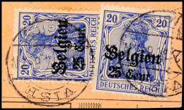 "VISE 18.2.17", Je  Klar Auf Postanweisungsausschnitt Mit 2mal 25 C., Katalog: 18(2) BSVISE 18. 2. 17, Always... - 1° Guerre Mondiale