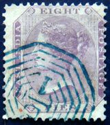 BRITISH INDIA 1858 8p Queen Victoria Used - 1858-79 Crown Colony