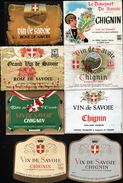 LOT DE 11 ETIQUETTES DE VINS DE SAVOIE, CHIGNIN, Etc... - Collections, Lots & Séries