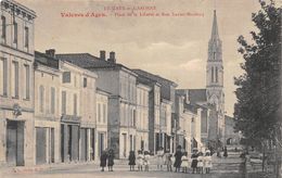 82-VALENCE-D'AGEN- PLACE DE LA LIBERTE ET RUE XAVIER MOULENQ - Valence