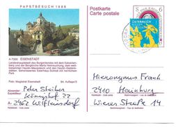 4160c: Bildpostkarte 7000 Eisenstadt, Aufbrauch Einer Alten Postkarte über Kleinen Postpartner - Eisenstadt