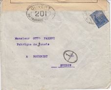 LETTRE CENSUREE POUR LA SUISSE - 1916 - DIVERS CACHETS - Brieven En Documenten