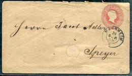 ALLEMAGNE - BADE - ENTIER POSTAL 3k. OBL. MANNHEIM LE 26/9/1862 POUR SPEYER - TB - Postal  Stationery