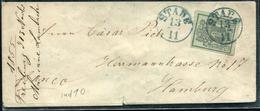 ALLEMAGNE - HANOVRE N° 10 SUR LETTRE DE STADE LE 13/11/1855 POUR HAMBURG - TB - Hanovre