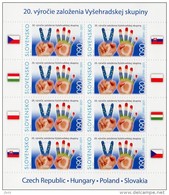 Feuillet De 8 Timbres Europe Groupe De Vysegrad YT 571 Mi 654 - Neufs