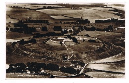 RB 1160 -  Aerial Real Photo Postcard - Old Sarum Castle - Salisbury Wiltshire - Salisbury