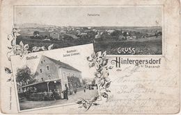 Litho AK Hintergersdorf Gasthof Bei Hartha Fördergersdorf Spechtshausen Tharandt Pohrsdorf Grumbach Herzogswalde Mohorn - Herzogswalde