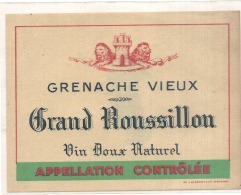 - étiquette  Grenche Vieux Grand Roussillon - - Lions
