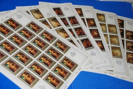Hermitage Painting - Germany France England - 6 X MNH VF Full Sheets, Russia - Feuilles Complètes