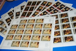 Hermitage Art Painting - England, France, Germany 8 X MNH VF Full Sheets, Russia - Full Sheets