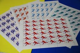 Russia Lake Placid Olympic Games MNH Sc 4807-4811 Mi 4915-4919 Complete Sheets - Feuilles Complètes