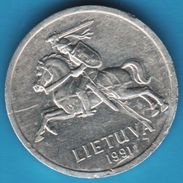 LIETUVA 1 CENTAS 1991  KM# 85 - Lituanie