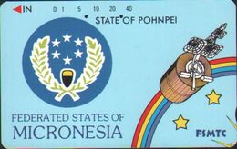 FSMTC01 Tamura Phonecard, State Of Pohnpei,used(from A Set Of 4) Silver Reverse - Micronesia