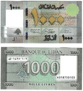 Lebanon 1000 Livres 2016 P-90c UNC - Liban