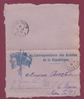 GUERRE 14/18 - 090717 - FM - Correspondance Des Armées De La République Illustration 4 Drapeaux  1916 - Storia Postale