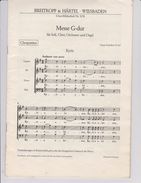 PARTITION  MESSE G-DUR  FRANZ  SCHUBERT D 167 POUR SOPRANO,ALTO,TENOR ET BASSE - Gezang