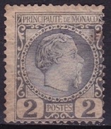 Monaco 1885 Roi Charles I 2 C Lila Y&T 2 Neuf Sans Gomme (aminci) - Nuevos