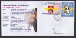 India 2010 MOTHER TERESA COVER WITH LABEL  # 28689 Indien Inde - Mother Teresa